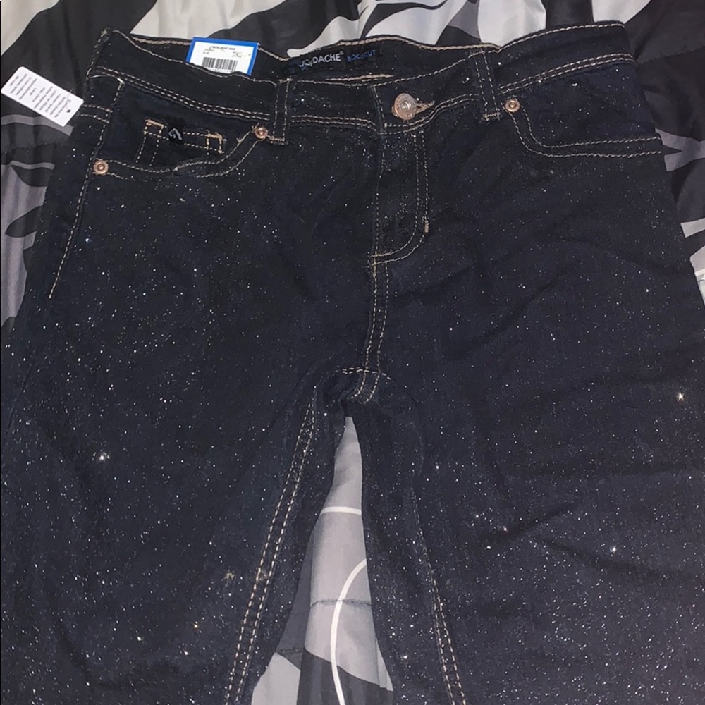 Brand New sparkly blue jeans